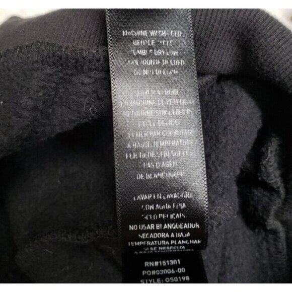 Good American Women's Black Sweatshirt Sheer Panel Sleeves Size 2XL - Picture 8 of 14